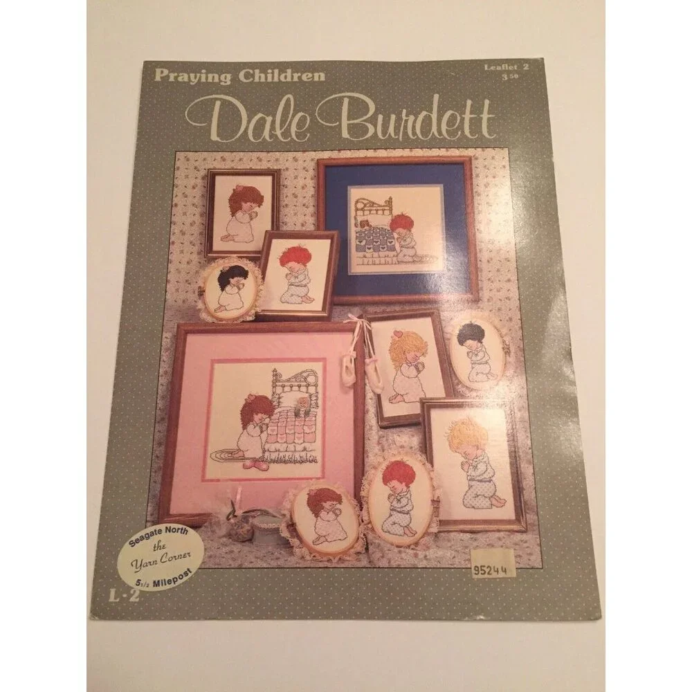 Praying Children By Dale Burdett Leaflet 2 Cross-stitch Pattern Preowned L-2